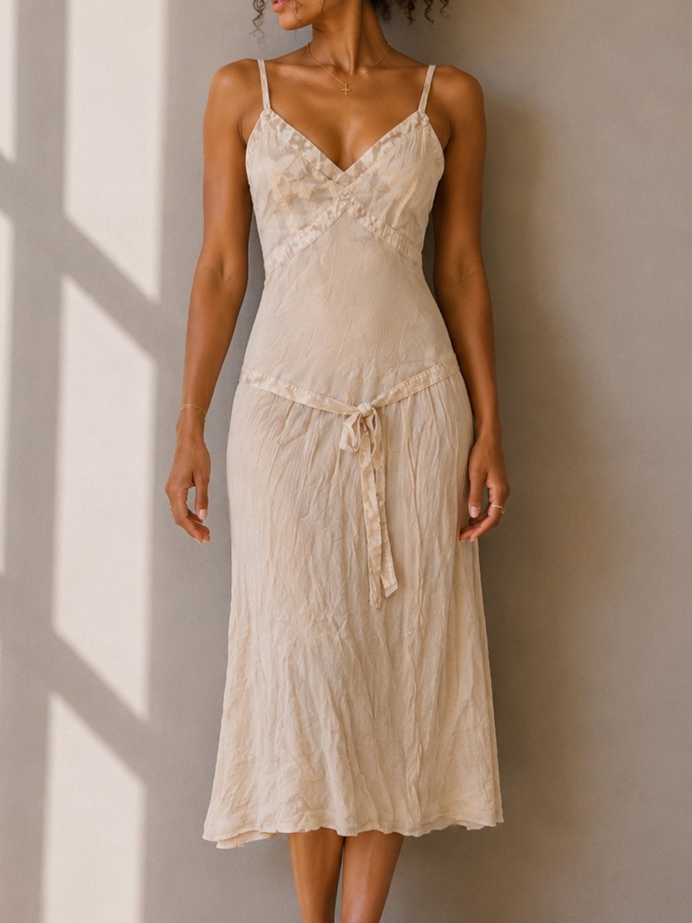 Vintage Denise Collection 100% Silk Midi Dress